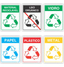 Adesivo Para Lixeira Coleta Seletiva 15 X 20 Cm Cor Papel