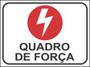 Placa Quadro De Força Sinalização Energia 20x15cm Ps 1mm