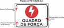 Placa Quadro De Força Sinalização Energia 20x15cm Ps 1mm
