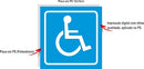 Placa Pcd Sinalização Deficiente Cadeirante 15x15cm Ps 1mm