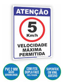 Placa Aviso Atenção Velocidade Máxima Permitida Ps Pvc