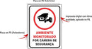 5 Placas Ambiente Monitorado Por Câmeras De Segurança Ps 1mm