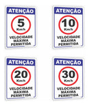 Placa Aviso Atenção Velocidade Máxima Permitida Ps Pvc