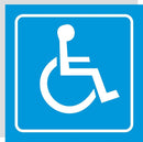 Placa Pcd Sinalização Deficiente Cadeirante 15x15cm Ps 1mm