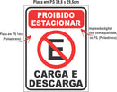 Placa Proibido Estacionar Carga E Descarga 40x30cm Ps 1mm