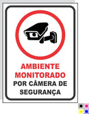 Placa Sinalização Ambiente Monitorado Por Câmeras Ps 1mm