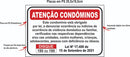 Placa Sinalização Violência Doméstica Condomínio 30x20cm