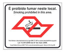 02 Placas Proibido Fumar Lei No 13541 Não Fume 20x25cm Ps 1mm