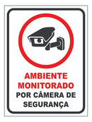 Placa Sinalização Ambiente Monitorado Por Câmeras Ps 1mm