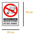 Placa - Recolhe As Fezes Do Seu Animal - Coco Cão Condomínio