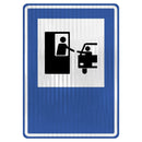 Placa de serviço auxiliar pedágio S-16