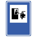 Placa de serviço auxiliar pedágio S-16