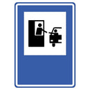 Placa de serviço auxiliar ponto de parada S-14