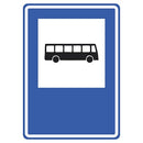 Placa de serviço auxiliar ponto de parada S-14