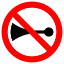 Placa proibido acionar buzina ou sinal sonoro R-20