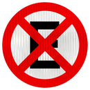 Placa Proibido parar e estacionar R-6c