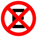 Placa Proibido parar e estacionar R-6c