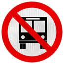 Placa proibido trânsito de ônibus R-38