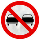 Placa proibido ultrapassar R-7