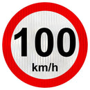 Placa velocidade máxima permitida 100 km/h - R-19