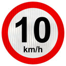 Placa velocidade máxima permitida 10km/h - R-19