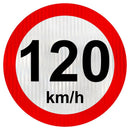 Placa velocidade máxima permitida 120 km/h - R-19