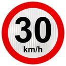 Placa velocidade máxima permitida 30km/h - R-19