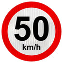 Placa velocidade máxima permitida 50 km/h - R-19