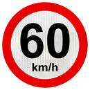 Placa velocidade máxima permitida 60 km/h - R-19