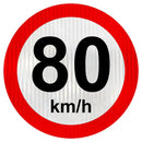 Placa velocidade máxima permitida 80 km/h - R-19
