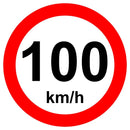 Placa velocidade máxima permitida 100 km/h - R-19