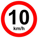 Placa velocidade máxima permitida 10km/h - R-19