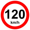Placa velocidade máxima permitida 120 km/h - R-19