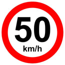 Placa velocidade máxima permitida 50 km/h - R-19
