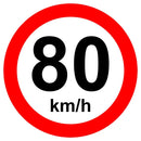 Placa velocidade máxima permitida 80 km/h - R-19
