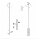 Poste para placas de trânsito - Cilíndrico - Aço galvanizado